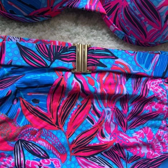 NWOT ruby red wild times Lilly Pulitzer two piece swim suit - Picture 5 of 9